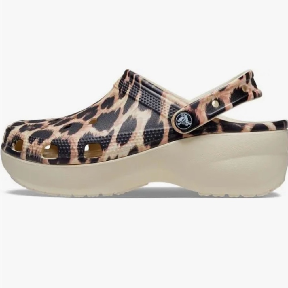 CROCS Leopard Print Iconic Comfort Clogs